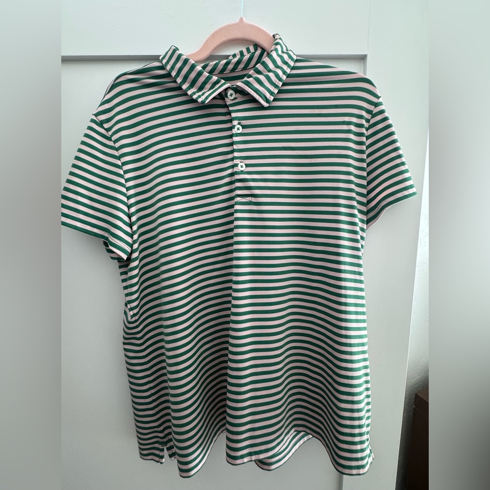 Renwick Green and Pink Women's Polo Shirt